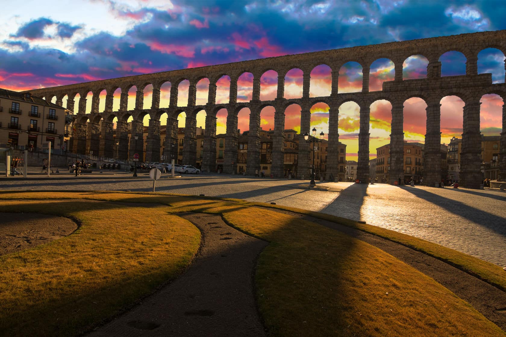 23251921 - ancient aqueduct in segovia spain a historic european landmark