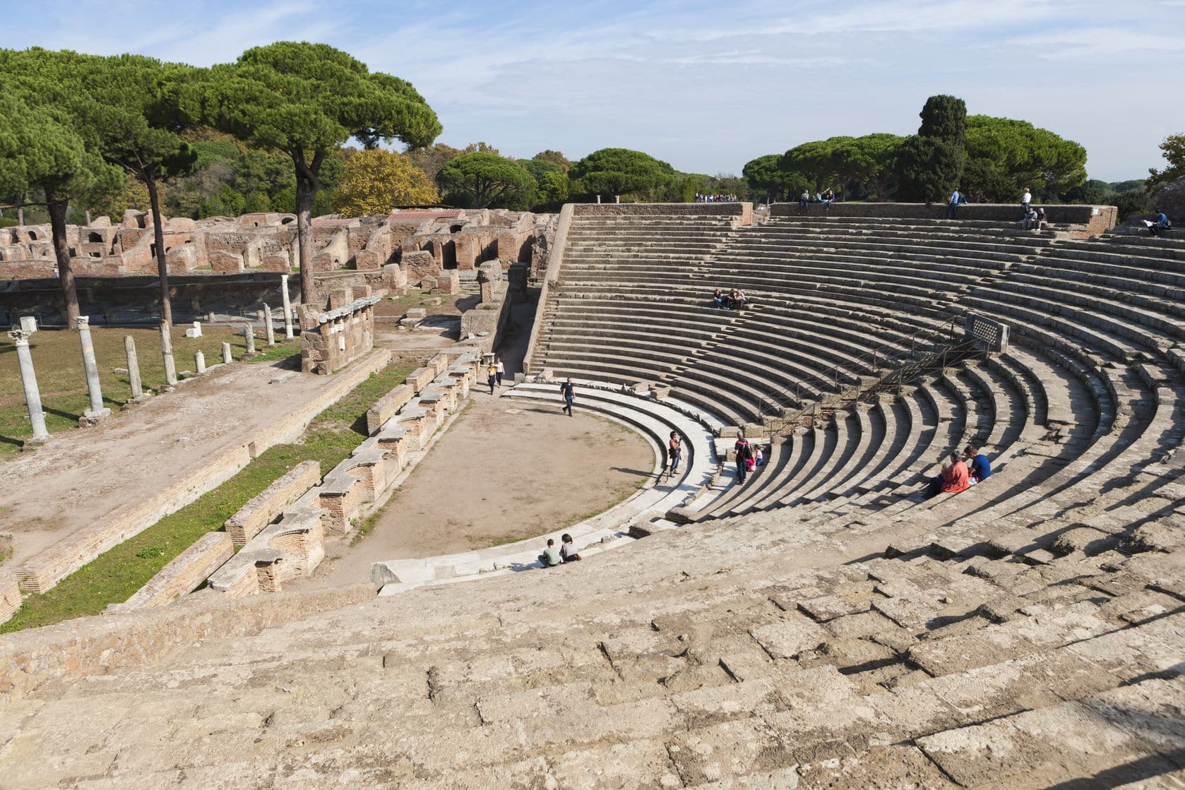 38855390 - ostia antica and ancient roman ruins